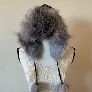 Elegant Gray Fur Women's Hat